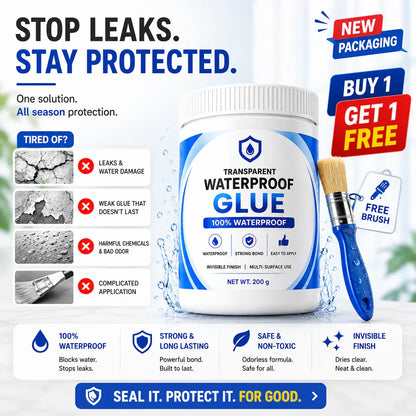 Transparent Waterproof Glue + Free Brush