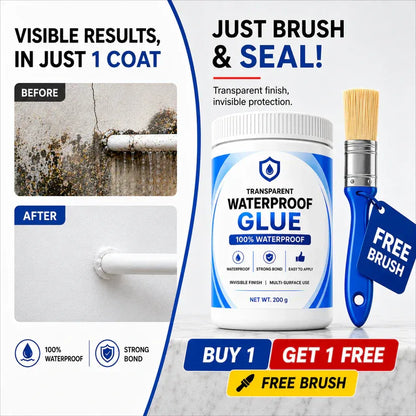Transparent Waterproof Glue + Free Brush