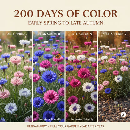 🌱 Premium Quality Cornflower Seeds – The “Unstoppable” Wildflower That Grows Everywhere + FREE Plant Growth Supplement
