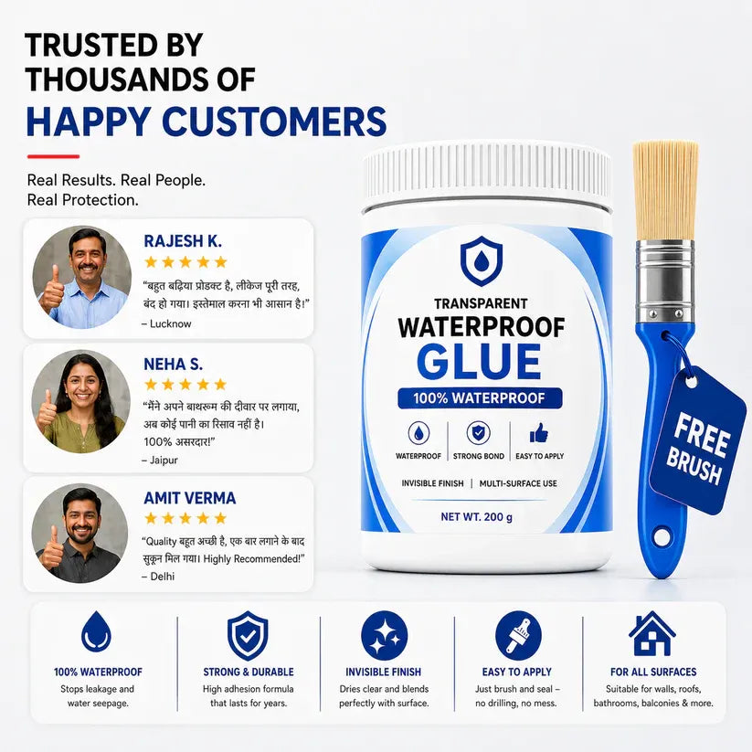 Transparent Waterproof Glue + Free Brush