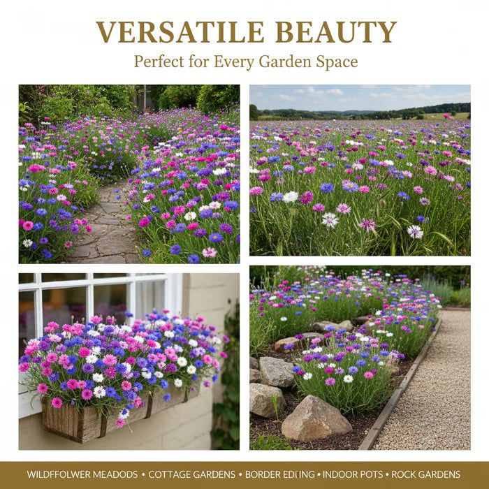 🌱 Premium Quality Cornflower Seeds – The “Unstoppable” Wildflower That Grows Everywhere + FREE Plant Growth Supplement