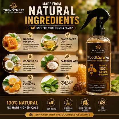 TrendyNest WoodCare Pro | India's No. 1 Natural Furniture Shine & Protection Spray