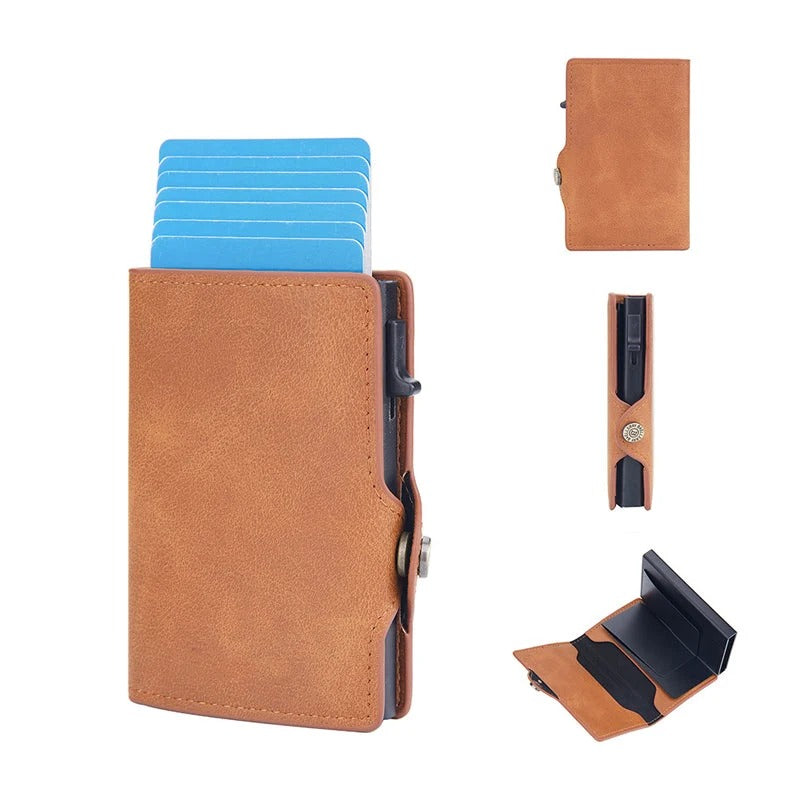 Pop-Up Card Holder – Anti-Degaussing Technology, RFID Blocking & Compact Design 📦