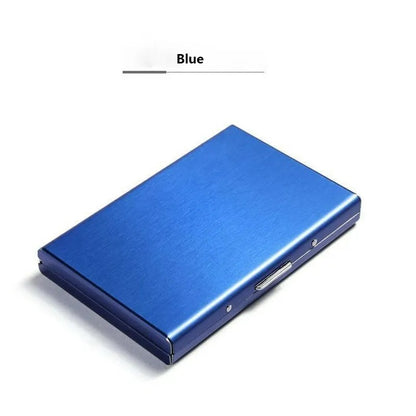RFID Blocking Stainless Steel Card Holder, Slim Portable Anti‑Theft Metal Credit Card Case