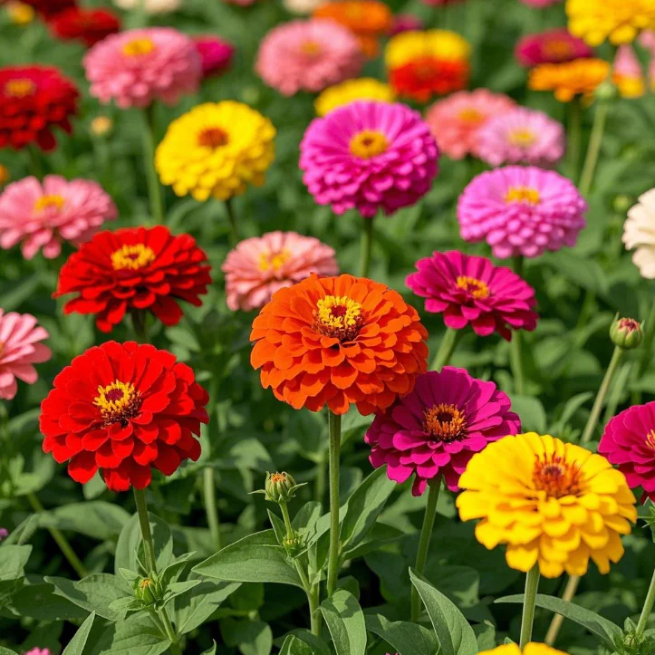 Double Zinnia Mixed Color Seeds 🌱BUY 1 GET 1 FREE 🌸 With Plant Growth Supplement
