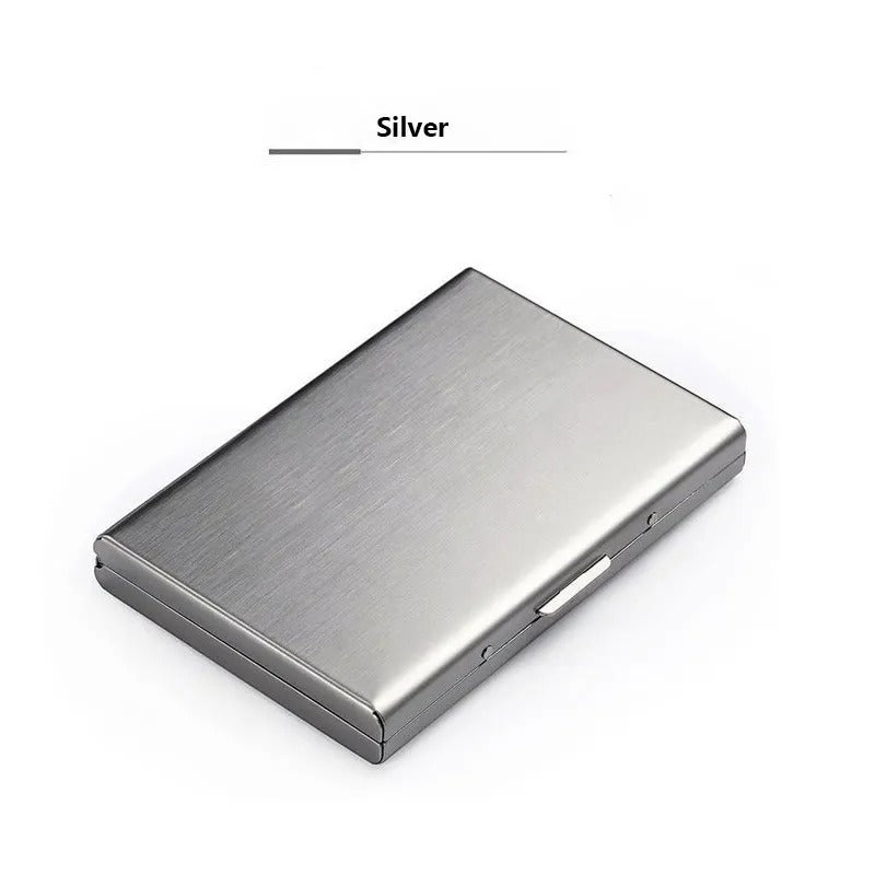RFID Blocking Stainless Steel Card Holder, Slim Portable Anti‑Theft Metal Credit Card Case