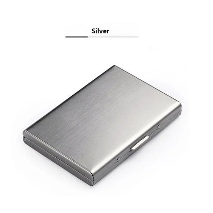 RFID Blocking Stainless Steel Card Holder, Slim Portable Anti‑Theft Metal Credit Card Case