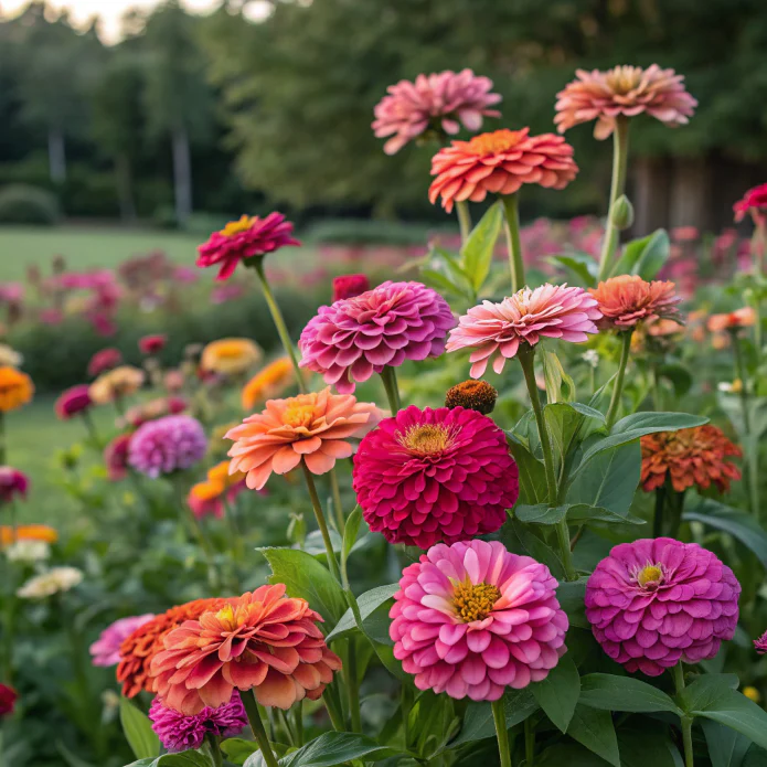 Double Zinnia Mixed Color Seeds 🌱BUY 1 GET 1 FREE 🌸 With Plant Growth Supplement