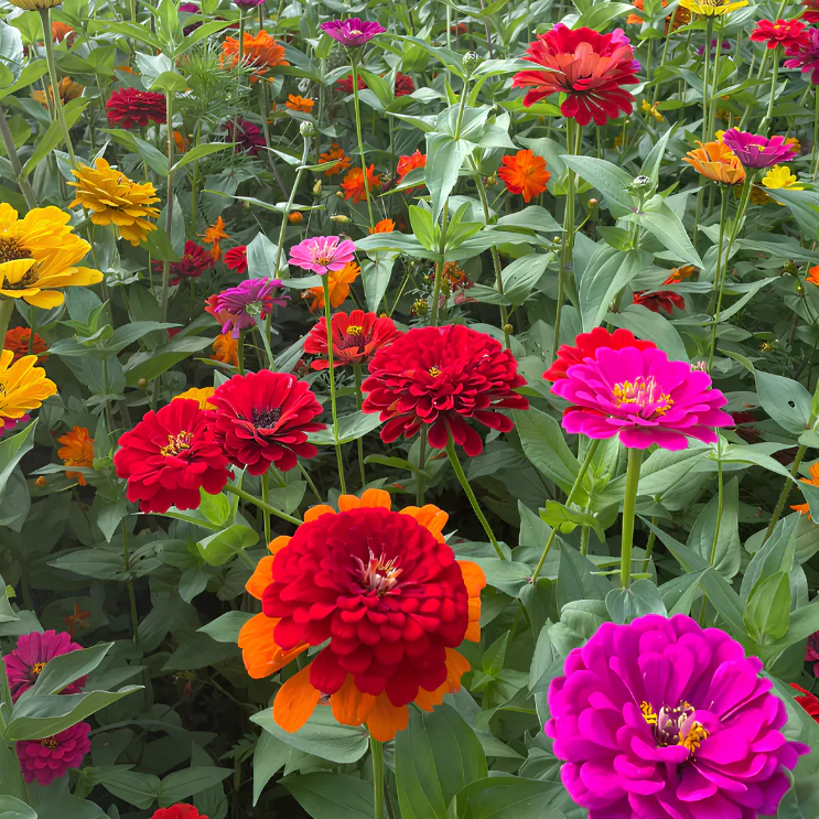 Double Zinnia Mixed Color Seeds 🌱BUY 1 GET 1 FREE 🌸 With Plant Growth Supplement