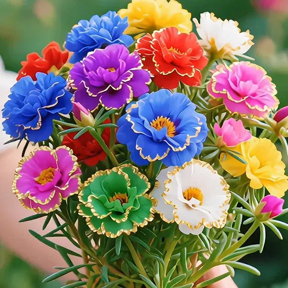 Golden Lace Portulaca Brilliant Double Blooms for Effortless Summer Color