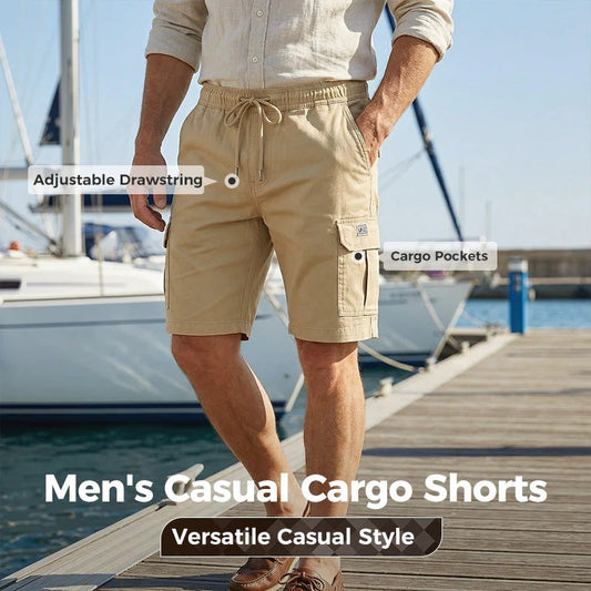 Lightweight Cargo Shorts – Breathable fabric, knee-length cut. Secure pockets for phone & keys. Comfortable all day long.