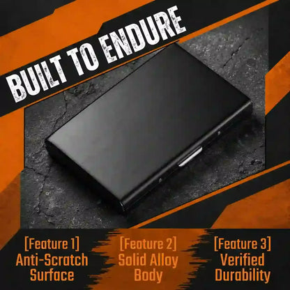 RFID Blocking Stainless Steel Card Holder, Slim Portable Anti‑Theft Metal Credit Card Case
