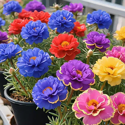 Golden Lace Portulaca Brilliant Double Blooms for Effortless Summer Color