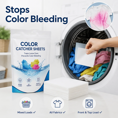 Dirt & Color Catcher Laundry Sheets – 50 Sheets