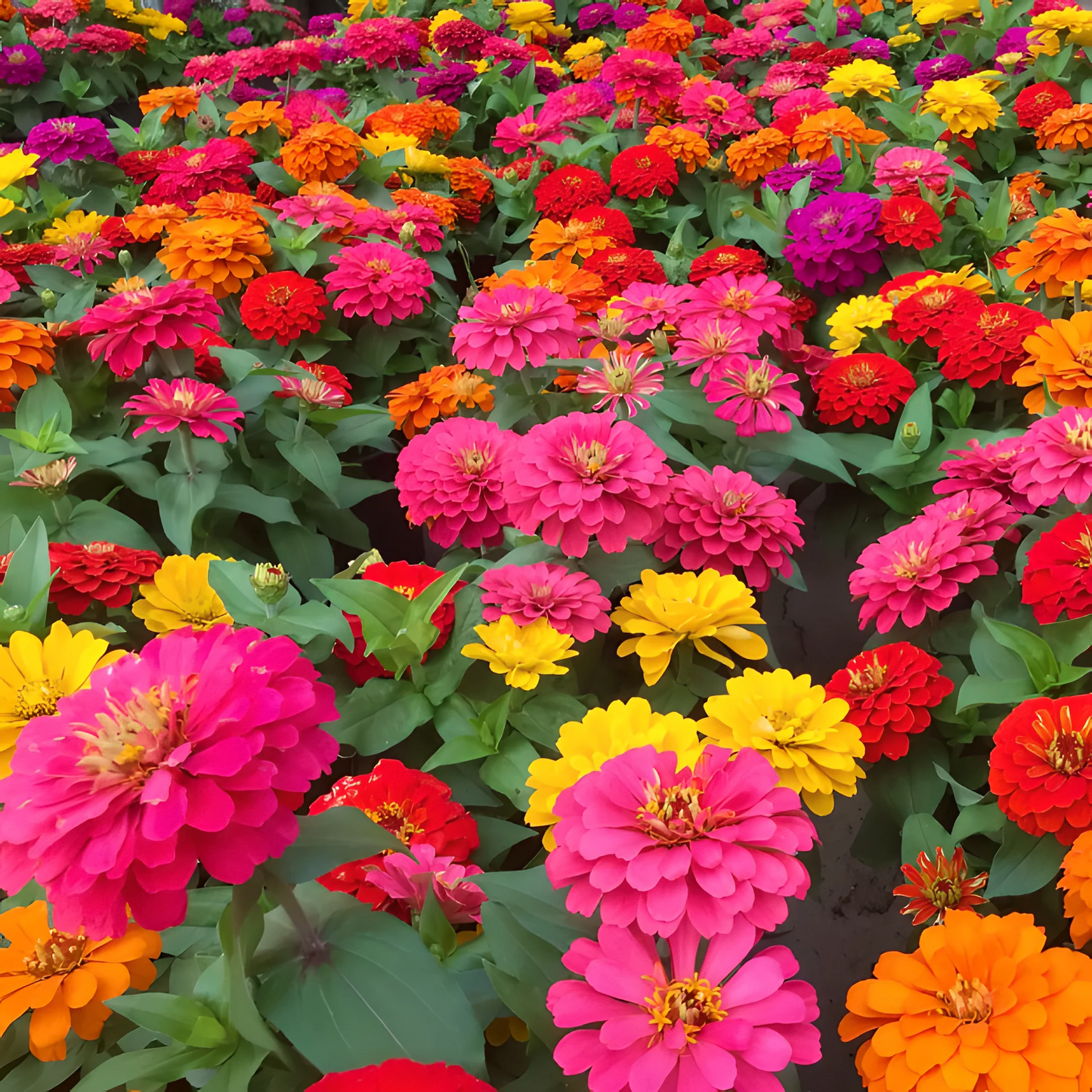 Double Zinnia Mixed Color Seeds 🌱BUY 1 GET 1 FREE 🌸 With Plant Growth Supplement