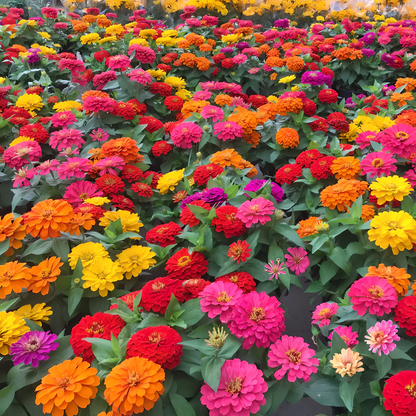 Double Zinnia Mixed Color Seeds 🌱BUY 1 GET 1 FREE 🌸 With Plant Growth Supplement