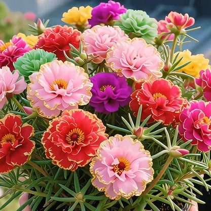Golden Lace Portulaca Brilliant Double Blooms for Effortless Summer Color