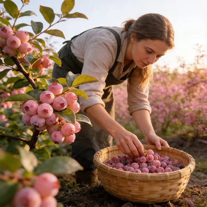 Premium Pink Blueberry Seeds 🌱BUY 1 GET 1 FREE 🌸 With Plant Growth Supplement