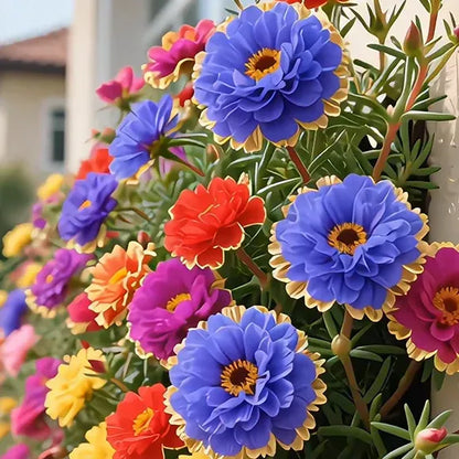 Golden Lace Portulaca Brilliant Double Blooms for Effortless Summer Color