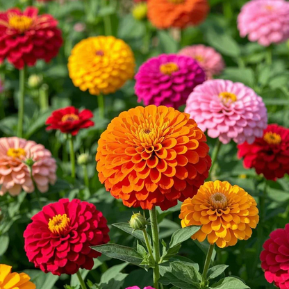 Double Zinnia Mixed Color Seeds 🌱BUY 1 GET 1 FREE 🌸 With Plant Growth Supplement