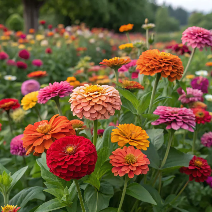 Double Zinnia Mixed Color Seeds 🌱BUY 1 GET 1 FREE 🌸 With Plant Growth Supplement