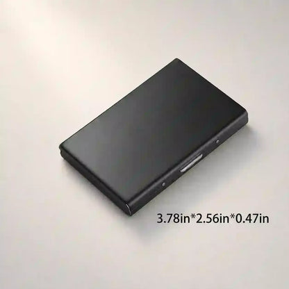 RFID Blocking Stainless Steel Card Holder, Slim Portable Anti‑Theft Metal Credit Card Case