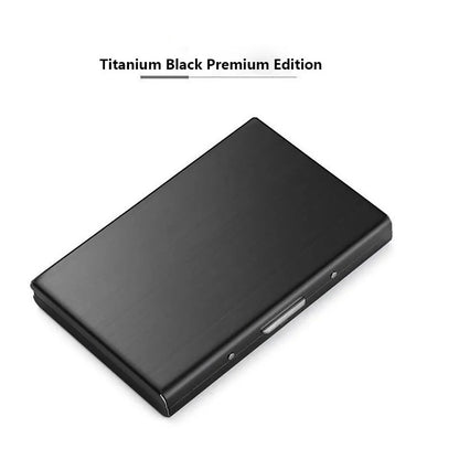 RFID Blocking Stainless Steel Card Holder, Slim Portable Anti‑Theft Metal Credit Card Case